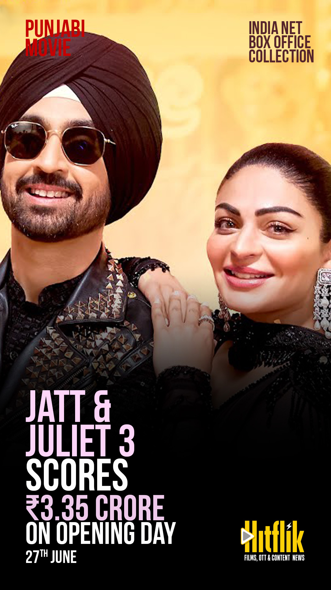 Jatt & Juliet 3, Diljit Dosanjh and Neeru Bajwa, Punjabi Movie, Box Office Collection, Entertainment News